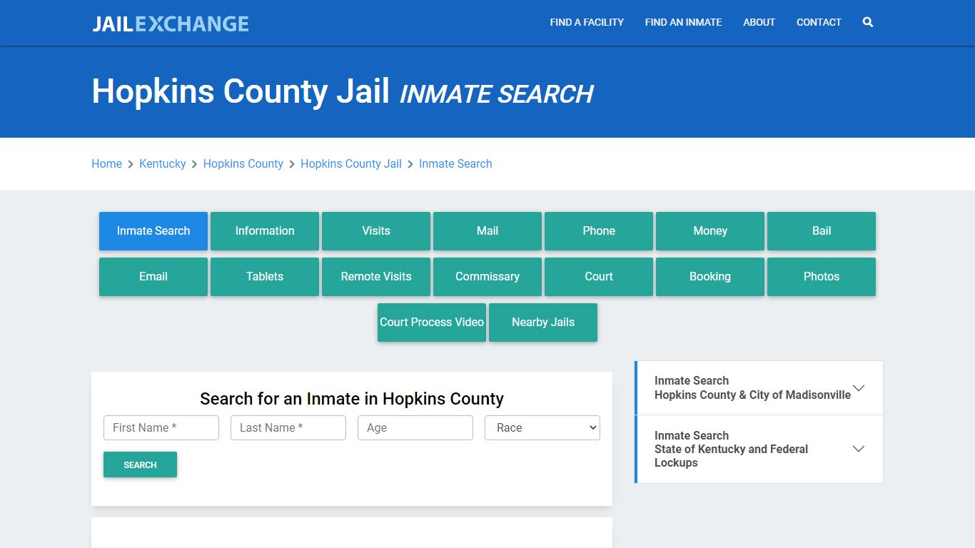 Hopkins County Jail, KY Inmate Search: Roster & Mugshots